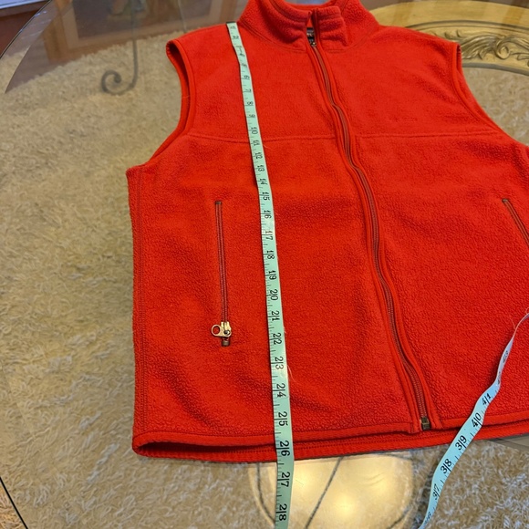 Vintage 90s Patagonia Synchilla Vest Mens L Orange Fleece Zip Up Jacket USA Made - Picture 7 of 8